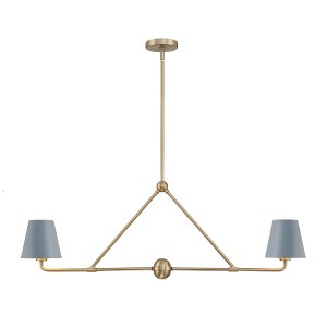 Crystorama Lighting Xavier 2 - Light Chandelier in  Vibrant Gold/Blue - 1 of 4