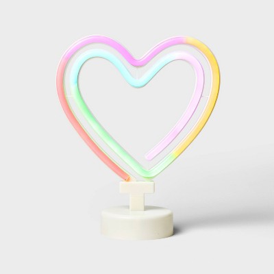 Buy 5 Pieces LED Bedside Lamp Love Heart Neon Light Atmosphere