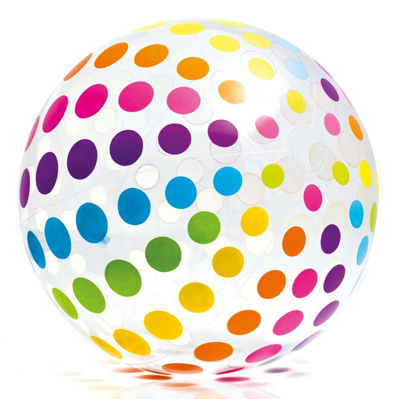Intex Jumbo Inflatable Glossy Big Polka-Dot Colorful Giant Beach Ball (32 Pack), 1 of 7