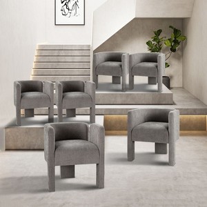 Ermanno Dining Chair with Three-legged Design,Set of 6   | ARTFUL LIVING DESIGN-GREY - 1 of 4