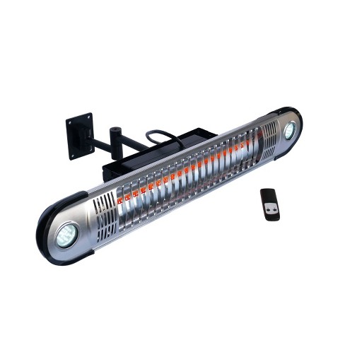 Articulated Wall Mounted Infrared Electric Outdoor Heater With Led u0026 Remote  - Silver - Energ+ : Target