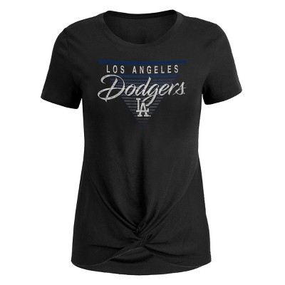 MLB Los Angeles Dodgers Women's Poly Rayon Front-Twist T-Shirt