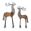 Transpac Metal 16.5 in. Multicolor Christmas Curled Antlers Regal Reindeer Set of 2 - 2 of 4