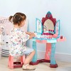 Kids Vanity Set with Self-Opening Magic Mirror, Princess Makeup Vanity Table Set with Music, Tabletop with Lights - 4 of 4