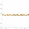 Black Bow Jewelry 4.5mm 10k Yellow Gold Solid Concave Figaro Chain Bracelet - 3 of 4