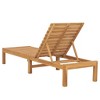vidaXL Sun Lounger Teak Solid Teak Wood Standard Adjustable Armrests - 4 of 4