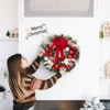 Christmas Wreath, Artificial Christmas  Wreaths, Xmas Wreath with Pine Cone and Berries, Xmas Decorations for Windows, Wall, Mantel,  Front Door - 3 of 4