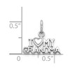 Black Bow Jewelry 14k White Gold I Love My Grandma Charm or Pendant, 15mm - 3 of 4