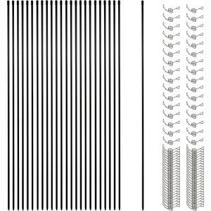 Sunnyglade 42 Inch 25 Pcs Fiberglass Electric Fence Posts with 100 Pcs Metal Loops, Temporary Fence Stakes for Animals Fence, Garden Protection - 1 of 1