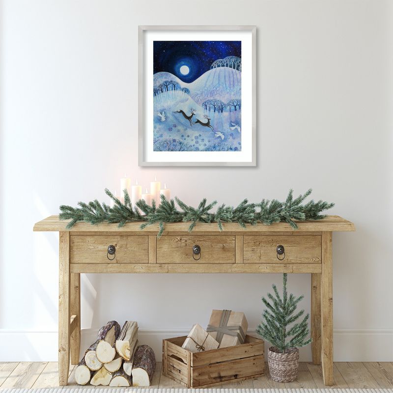 Amanti Art Snowy Peace by Lisa Graa Jensen Wood Framed Wall Art Print 21 in. x 25 in., 5 of 7