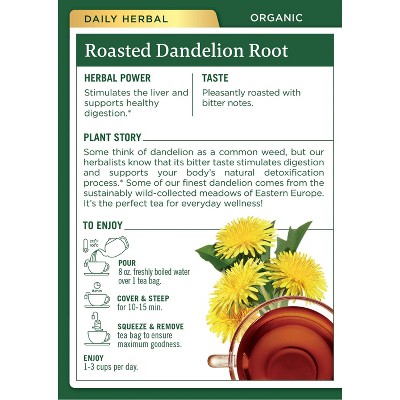 Traditional Medicinals Organic Dandelion Herbal Tea - 16ct, image 2 of 10 slides