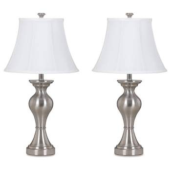 Set of 2 Rishona Metal Table Lamps Silver - Signature Design by Ashley