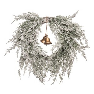 Transpac Artificial 24 in. White Christmas Lush Foilage and Snow Wreath - 1 of 2
