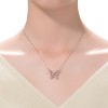 Guili Sterling Silver Necklace with Rose Plating and Vibrant Multi-Color Cubic Zirconia Butterfly Pendant for a Playful Jewelry Accent - 3 of 3