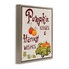 Stupell Industries Farmhouse Pumpkin Kisses Black Floater Framed Canvas Wall Art - 3 of 4