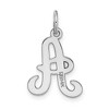 Black Bow Jewelry 14k White Gold, Sophia Collection, Small Script Initial A Pendant - 3 of 4