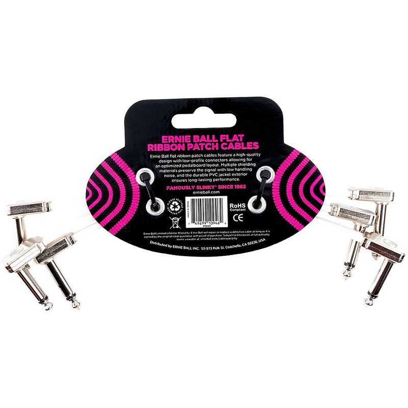 Ernie Ball Flat Ribbon 3-Pack Patch Cables, 2 of 3