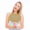 Big Dot of Happiness Chic 80th Birthday - Pink, Black and Gold - Birthday Party Photo Booth Props Kit - 20 Count - 3 of 4