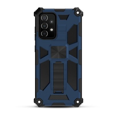 MyBat Sturdy Hybrid Protector Cover Case (with Stand) Compatible With Samsung Galaxy A52 5G - Ink Blue / Black