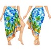 HAPPY BAY Women's Bikini Skirt Sarong Swimwear Swim Cover Up Bathing suit Summer Wraps Beach Wrap Coverups for Women Beachwear One Size Blue, flamingo - 3 of 4