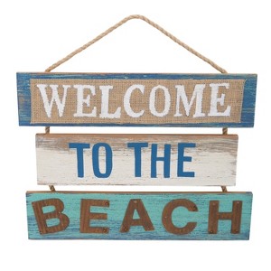 Beachcombers Welcome To The Beach Sign 14 x 11.5 x 0.25 Inches. - 1 of 2