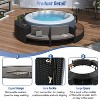 ELJGET Hot Tub Outdoor Rattan Furniture Set, Surround Outdoor Spa Sectional Sofa Frame, Storage Spaces with Cushions, for Patio, Backyard - 3 of 4