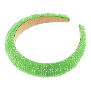 Unique Bargains Women's Bling Rhinestone Padded Hairband Faux Crystal Hair Accessories 1.18 Inch Wide 1 Pc - 1 of 4