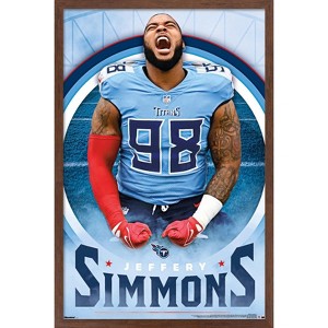 Trends International NFL Tennessee Titans - Jeffery Simmons 25 Framed Wall Poster Prints - 1 of 4