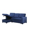 ChicFurnit Sectional Sofas Pull Out Design with Storage Chaise and Removable Cushions for Living Room, Blue, 53"*82"*34.5" - 2 of 4