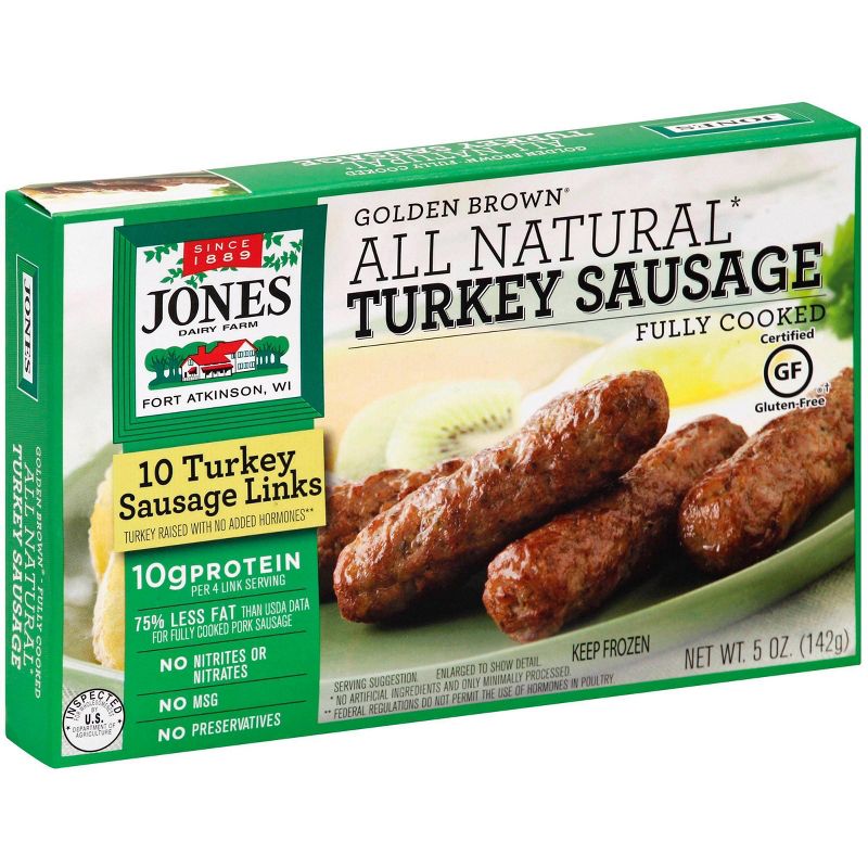 Jones Dairy Farm Frozen All Natural Turkey Sausage Links - 10ct/5oz, 4 of 6