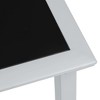 vidaXL Outdoor Table Black and Silver Powder-coated steel, tempered glass - 3 of 4
