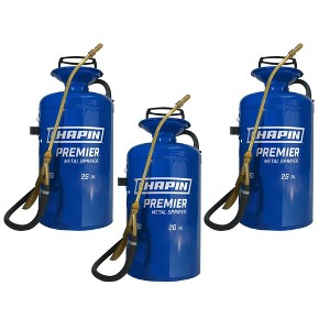 Chapin 3 Pack 2 Gal Premier Pro Tri Poxy Steel Tank Liquid Lawn Garden Pump Sprayer with Lock On Adjustable Nozzle and 5 Inch Wide Mouth Opening, Blue - 1 of 4