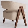 YOUNIKE Modern Accent Arm Chair Fabric Living Room Chairs Comfy Lounge Sofa Reading Chair 27.56" W x 23.62" D x 27.95" H with Wood V-Leg - 3 of 4