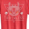 Women's - How to Train Your Dragon - Toothless Line Art Short Sleeve Graphic T-Shirt - 2 of 4