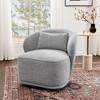 KINWELL Modern Boucle Upholstered 360° Swivel Accent Chair - 2 of 4