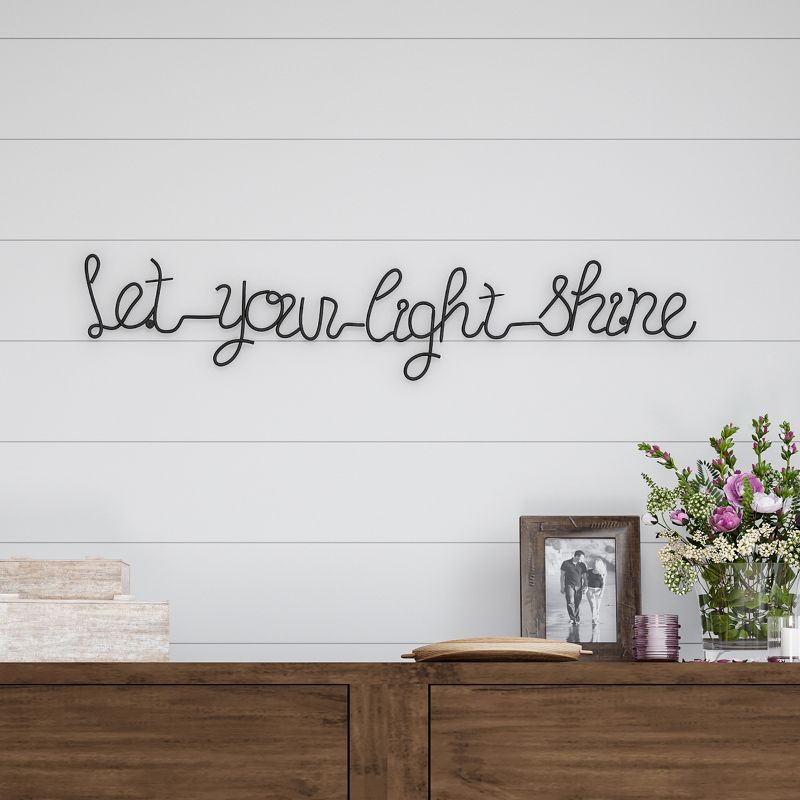 Hasting Home Metal Cursive Cutout Sign-3D Word Art Home Accent Décor, 2 of 9