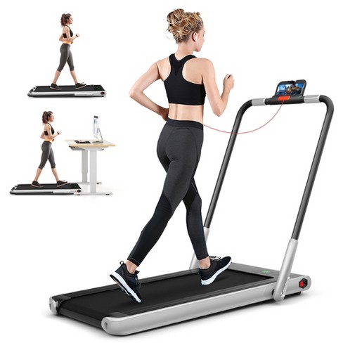 Superfit Up To 7.5mph 2.25hp 2-in-1 Folding Under Desk Treadmill W/speaker  Controller App, Single Display Screen Silver : Target