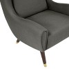 Sapphtopaz Modern Accent Chair with Wingback Design Upholstered Club Chair with Wood Legs & Golden Decor Reading Chair for Living Room, Bedroom - 4 of 4