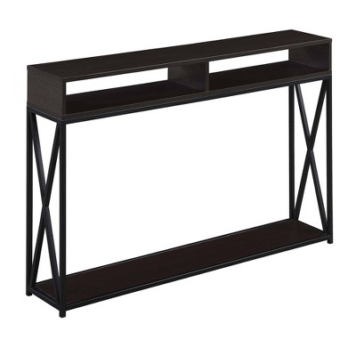 Tucson Deluxe Console Table with Shelf Espresso/Black - Breighton Home