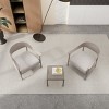 3-Piece Patio Conversation Set with 2 Cushioned Chairs and Coffee Table, Small Space Outdoor Furniture for Balcony or Porch – The Pop Home - 2 of 4