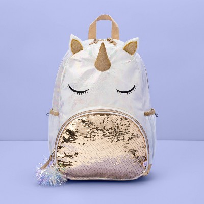 white unicorn backpack