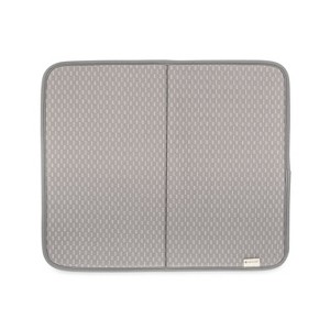 LunaLulinlk Supermatural Recycled Plastic & Charcoal Foam Odor Absorbing Dish Drying Mat - Gray - 1 of 4