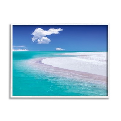 Stupell Industries Tropical Beach Shoreline Framed Giclee Art