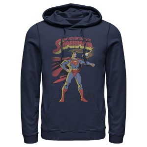Men's Superman Patriotic Adventures Pull Over Hoodie - 1 of 3