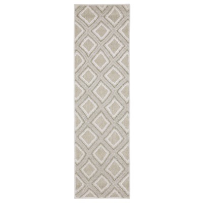 Oriental Weavers Tangier TAN04 Grey/ Beige Indoor Area Rug - 2'3" x 7'6"
