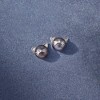 Ross-Simons 8-8.5mm Black Cultured Pearl Cat Earrings With Diamonds in Sterling Silver - 3 of 4