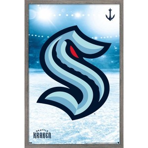 Trends International NHL Seattle Kraken - Logo 20 Framed Wall Poster Prints - 1 of 4