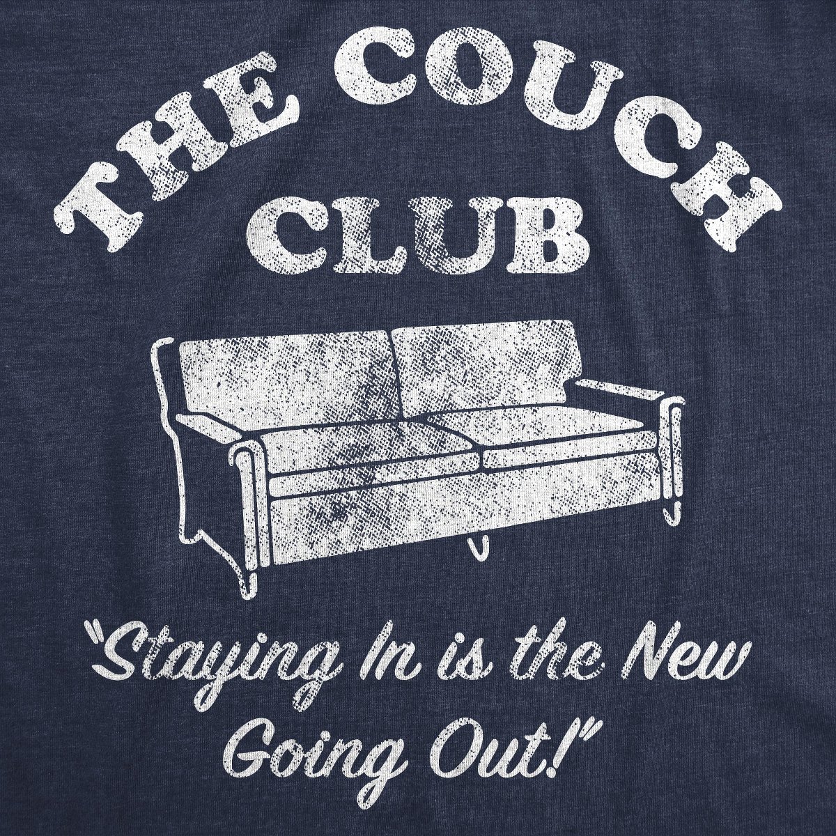 Мужские футболки Crazy Dog T-Shirts, Inc. Mens Funny T Shirts The Couch Club Sarcastic Lazy Sofa Graphic Tee for Men - Crazy Dog Men's T Shirt for Introverts Navy XL — фото 2