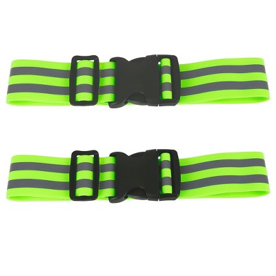 Unique Bargains High Visibility Safety Reflective Belt Running Gear Green  Orange 2 Pcs : Target