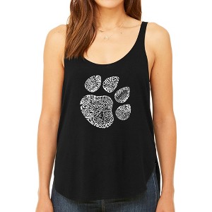 LA Pop Art Women's Premium Word Art Flowy Tank Top - Cat Paw - 1 of 4